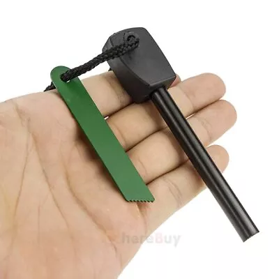 Flint Steel Magnesium Striker Ferro Rod Survival Fire Starter Camping Outdoor US • $7.99