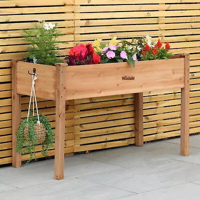 Woodside Raised Wooden Garden Bed Planter Plants & Vegetable/Herb Box • £59.99