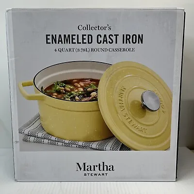 Martha Stewart Collector's Enameled Cast Iron 4qt Round Covered Dutch Oven • $60