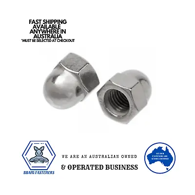 Dome Nut Stainless Steel Grade 304 Standard Metric Coarse • $9.10