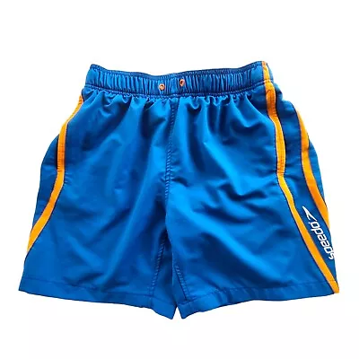 Speedo Mens Small Swim Shorts Trunks Lined No Drawstring Blue • $14.99