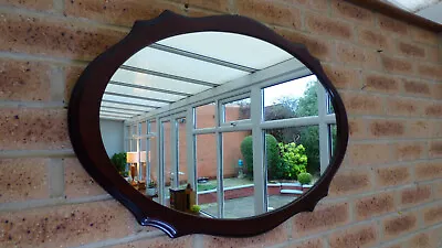 Vintage Retro Modernist Danish Style Wall Mirror Horizontal Or Vertical Display • £30