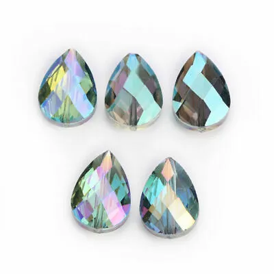 £3.43 • Buy 18mm 10 Faceted Crystal Glass Teardrop Spacer Loose Beads Fashion Jewelry Making