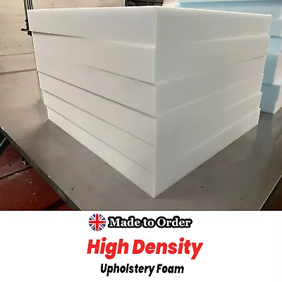 High Density Cut To Size Foam Made To Order Sofa Bench Cushion Replacement • £8.99