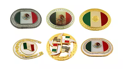 6 Pcs Mexico Flag Belt Buckles Mexican Mother Anniversary Wholesale Lot Western • $42.93