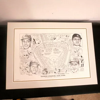 1990 Sporting News 16x22 Litho By Amadee Yankee Stadium Ruth/Mantle    • $19.99