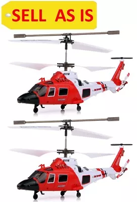 SELL AS IS 2pcs SYMA S111G RC Gyro Infrared Helicopter Coast Guard Rescue Used • $2.98