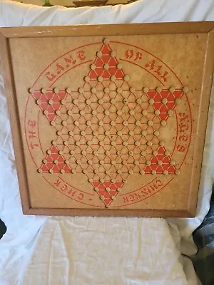 $19.99 • Buy Vintage Chinkercheck Chinese Checkers Wood Board Game Copyright 1937