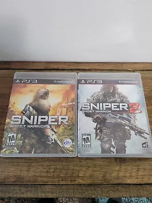 Sniper: Ghost Warrior 1 & 2 PS3 Games PlayStation 3 Military Shooter MINT Discs • $19.95