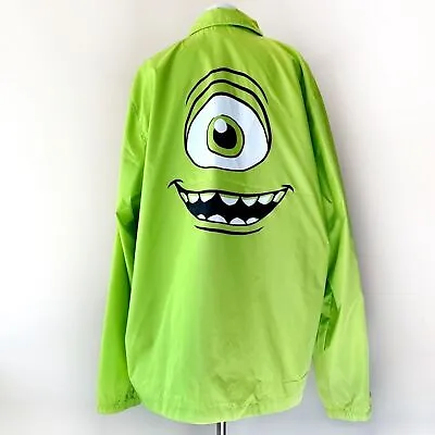 Disney Pixar Neff Monsters Inc Jacket Mike Wazowski Lime Green Mens Size XXL 2XL • $41.24