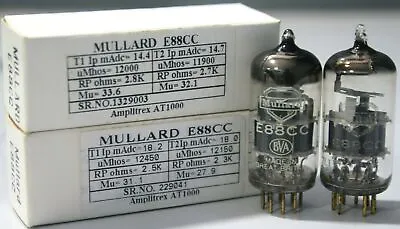 1MP E88CC MULLARD Gold Pin Made In Gt. Britain Amplitrex Tested #1329003 229041 • $450