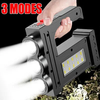 £8.96 • Buy LED Spotlight Searchlight USB Rechargeable Hand Torch Light Camping Lamp 3 Modes