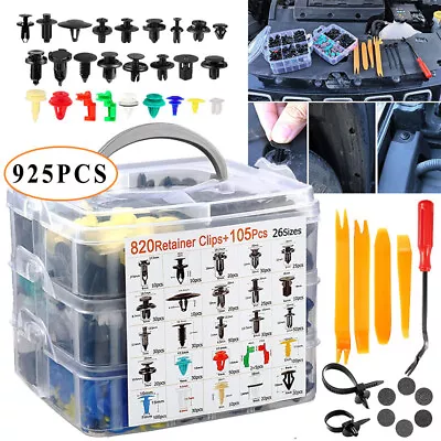 925PCS Car Body Retainer Clips Auto Fasteners Push Trim Pin Rivet Bumper Kits • $17.66