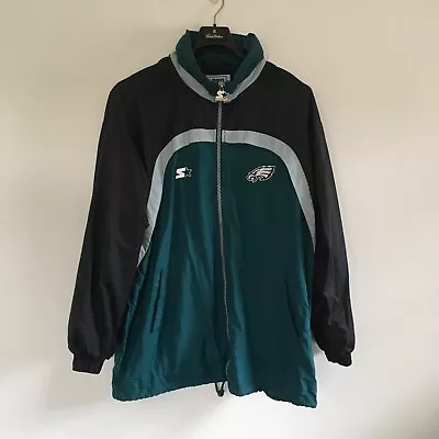 VTG 90s Philadelphia Eagles Full Zip Windbreaker Sz XL Starter NFL Pro Line • $49.99