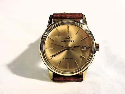 Vintage Movado Kingmatic Sub Sea 14K Gold Plaque 40 Microns Automatic 28 Jewels! • $430