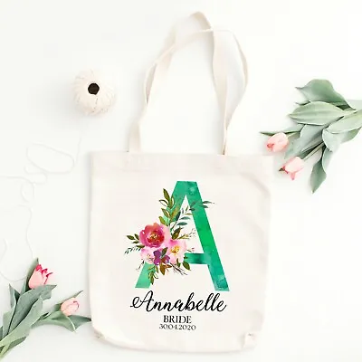 £7.99 • Buy Personalised Wedding Tote Bag | Bridesmaid Gift Bag | Annabelle
