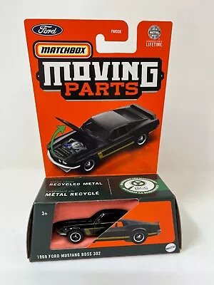 1969 Ford Mustang Boss 302 * BLACK * 2024 Matchbox Moving Parts Case M • $4.99