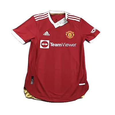 Adidas Manchester United Jersey Shirt Mens Small Red Team Viewer HeatDry NWT • $52.87