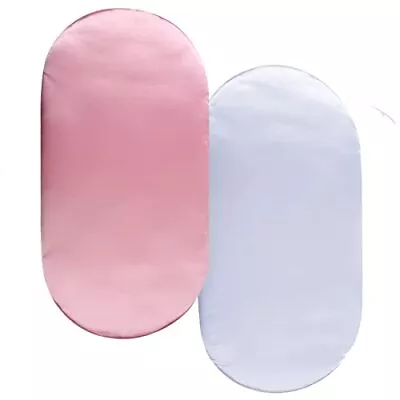 Satin Bassinet Sheet Set 2 Pack Ultra Soft Silk Fit For Rectangle Hourglass Ov • $18.88