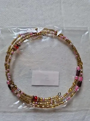 Memory Wire Bracelet Garnet Gemstone Red/pink 5 • £3.75