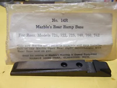 Vintage Marbles Rear Sight Base Remington 721 760 • $25
