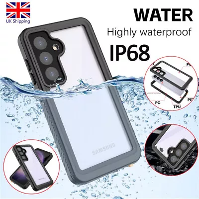 For Samsung Galaxy S24 Ultra S23 Plus FE IP68 Waterproof Armor Screen Case Cover • £17.27