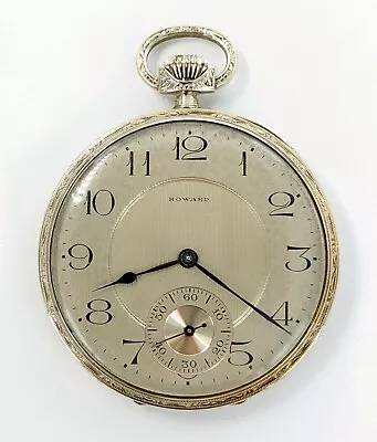 Antique 14 KT E. Gold Howard Watch Co. Pocket Watch  17 Jewels • $1295