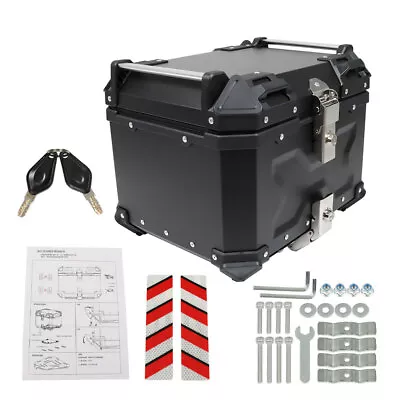 45L Tail Box Balck Motorcycle Luggage Waterproof Scooter Trunk Storage Top Case • $108.77