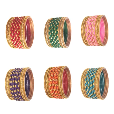 $12 • Buy 2-10 Size Indian Traditional Designed Glass Bangles 12 Pcs Set For Women