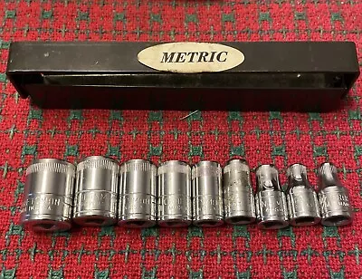 Vintage Craftsman 1/4  Drive 6pt Metric Socket Set Orig Tray 🇺🇸 Excellent V • $49.99