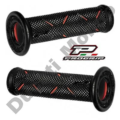 Progrip Black & Red Race Grips Medium For Ducati Aprilia Cagiva MV Agusta Corse • $29.82