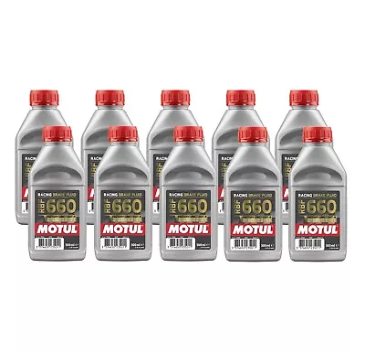 Motul DOT4 RBF 660 FACTORY LINE 5L FullySynthetic Racing Brake Fluid 10 X 0.5L • $209.95