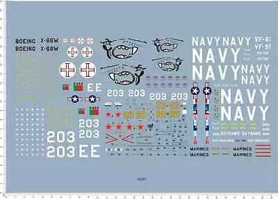 1/48 1/72 USN YAK-38 G-91 A-4 Aircraft Model Kit Markings Water Slide Decal • $21.14