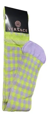 Versace Socks Calze Checkered Multicolor Size-Medium • $50.61