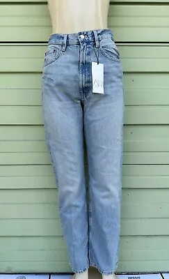 New Zara Woman High Rise Trf Straight Leg Blue Jeans Waist 30  Size 8 #b148 • $27.99