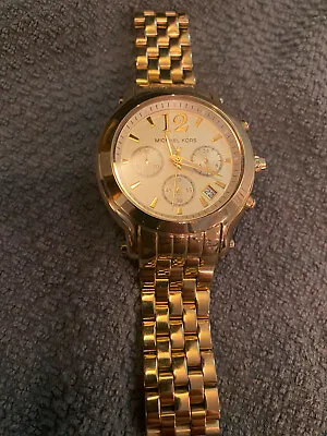 Michael Kors Madison Chronograph Champagne Dial Gold-tone Watch MK5172 • $120