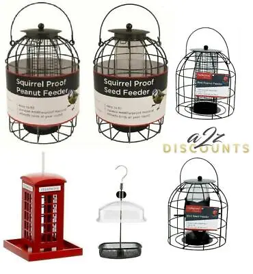 New Peanut/ Seed/ Fat Ball Mealworm Bird Feeder Squirrel Proof Feeding Station • £8.49