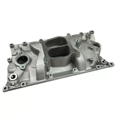 SBC Intake Manifold Chevy Dual Plane Satin Aluminum For Vortec 350 Heads New • $112.90