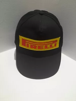 Pirelli Black Embroidered Strapback Adjustable Hat Cap F1 Motorsport  • $32