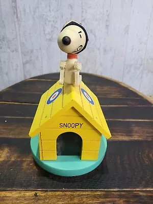 Snoopy Flying Ace Dog House 1968 Vintage Music Box • $50.28