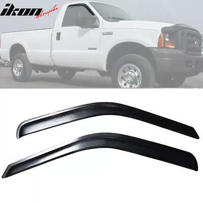 Fits 99-16 Ford F250 F550 Super Duty Standard Cab Window Visors Acrylic Tape-On • $25.98