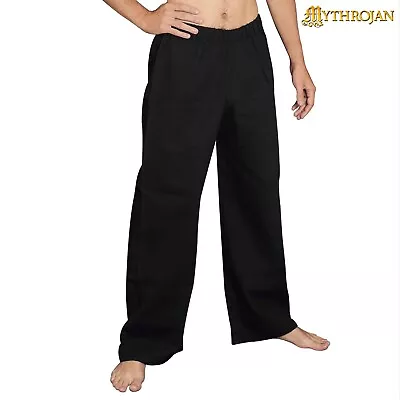 Warrior Canvas Trouser Pant Medieval Viking Knight Pirate Cotton SCA LARP Outfit • $39.99