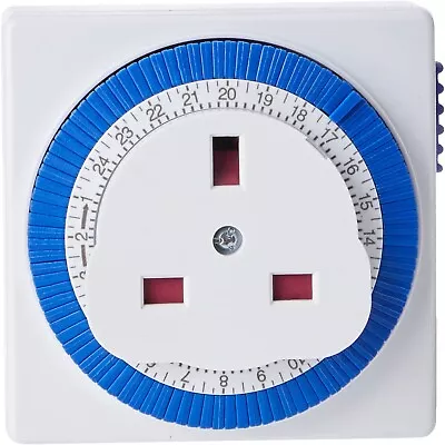£7.25 • Buy 24 Hour Segment Square Timer Switch Whit Plastic Electrical Tool Uk Power Socket