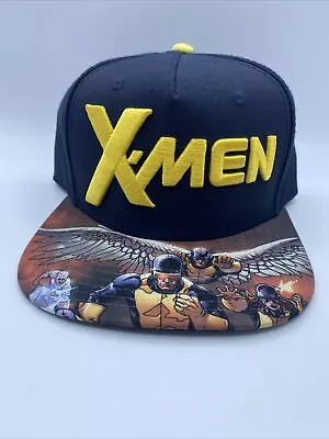 Marvel X-Men Logo Sublimation Bill Snapback Hat Cap Adjustable Cyclops-NEW • $34.99