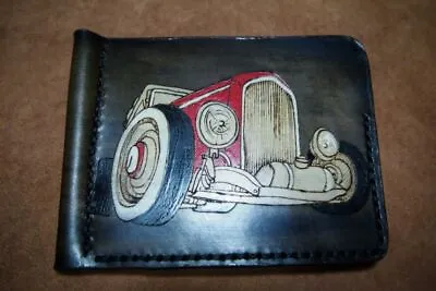 $109.26 • Buy Men's Handmade Leather Money Clip Retro Car (Z36a) Unisex