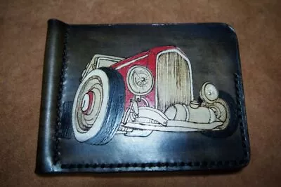 Men's Handmade Leather Money Clip Retro Car (Z36a) Unisex • $109.26