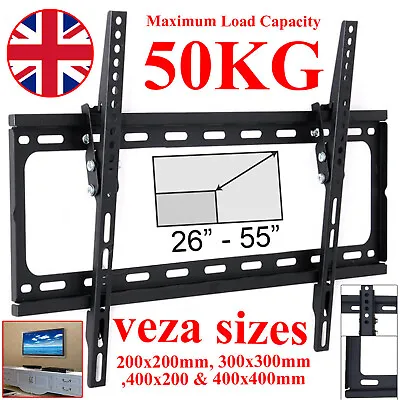 Tilt TV Wall Bracket Mount Holder Stand For 26 - 55 Inch 3D LCD LED Plasma TVs • £8.25