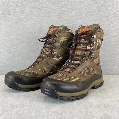 DANNER High Ground Break-Up Infinity Boots Mens Sz 8 Mossy Oak 400G Gore-Tex • $75