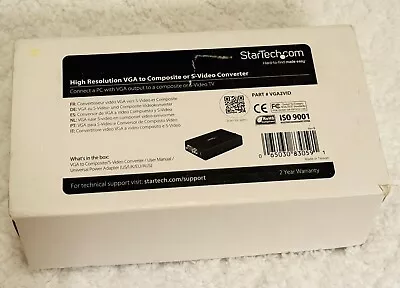  Startech Vga To S-video And Composite Video Converter  • $39