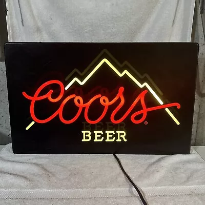 Vintage Coors Beer Light Up Sign Faux Neon • $129.95